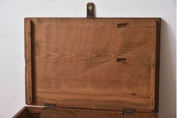 アンティーク雑貨　昭和レトロ　古い木のシンプルなアンティーク収納箱(収納ケース・小箱)