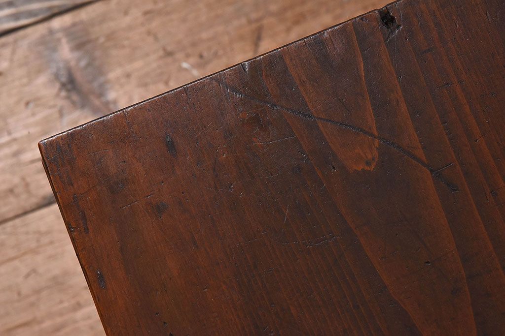 アンティーク雑貨　昭和レトロ　古い木のシンプルなアンティーク収納箱(収納ケース・小箱)