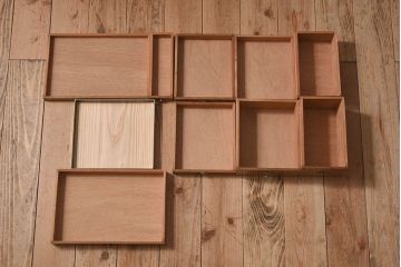 アンティーク家具　アンティーク　歯医者さんの古い往診箱(小引き出し、裁縫箱)