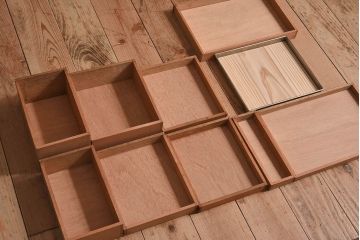 アンティーク家具　アンティーク　歯医者さんの古い往診箱(小引き出し、裁縫箱)