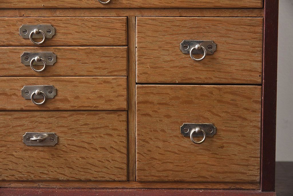 アンティーク家具　アンティーク　歯医者さんの古い往診箱(小引き出し、裁縫箱)