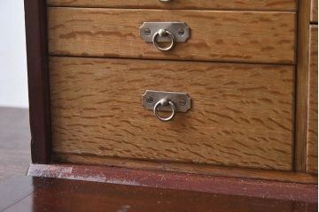 アンティーク家具　アンティーク　歯医者さんの古い往診箱(小引き出し、裁縫箱)
