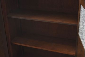 アンティーク家具　大正ロマン　栓材製　ダイヤガラス入り本箱(ブックケース)