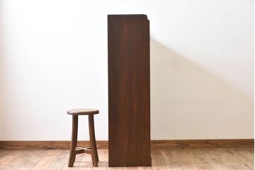 アンティーク家具　大正ロマン　栓材製　ダイヤガラス入り本箱(ブックケース)