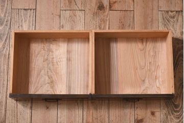 アンティーク家具　大正ロマン　栓材製　ダイヤガラス入り本箱(ブックケース)