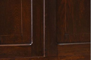 アンティーク家具　大正ロマン　栓材製　ダイヤガラス入り本箱(ブックケース)