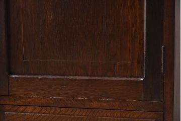 アンティーク家具　大正ロマン　栓材製　ダイヤガラス入り本箱(ブックケース)