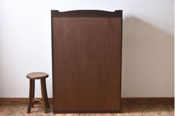 アンティーク家具　大正ロマン　栓材製　ダイヤガラス入り本箱(ブックケース)