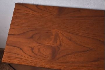 アンティーク家具　AVALON製　チーク材　引き出し付きガラスキャビネット(サイドボード)