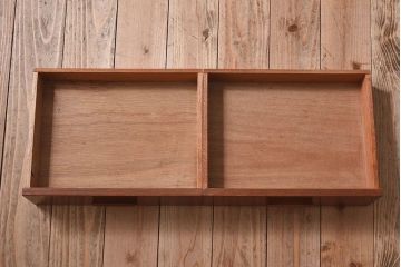 アンティーク家具　AVALON製　チーク材　引き出し付きガラスキャビネット(サイドボード)