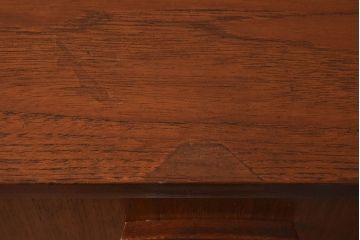 アンティーク家具　AVALON製　チーク材　引き出し付きガラスキャビネット(サイドボード)