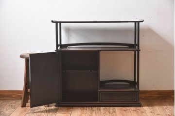 アンティーク家具　古作　上質な唐木材製のアンティーク飾り棚(陳列棚)