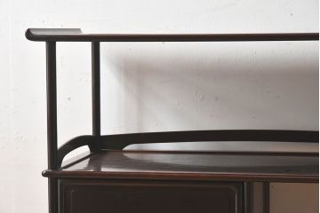 アンティーク家具　古作　上質な唐木材製のアンティーク飾り棚(陳列棚)