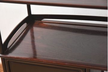 アンティーク家具　古作　上質な唐木材製のアンティーク飾り棚(陳列棚)