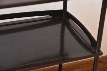 アンティーク家具　古作　上質な唐木材製のアンティーク飾り棚(陳列棚)