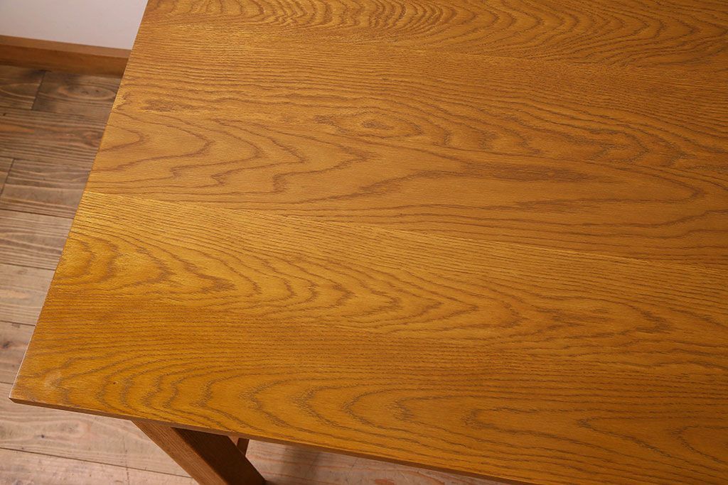 当店リメイク品　オーク材製天板のダイニングテーブル(作業台)