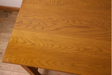 当店リメイク品　オーク材製天板のダイニングテーブル(作業台)