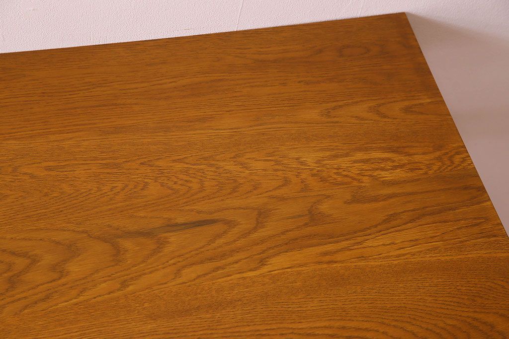 当店リメイク品　オーク材製天板のダイニングテーブル(作業台)