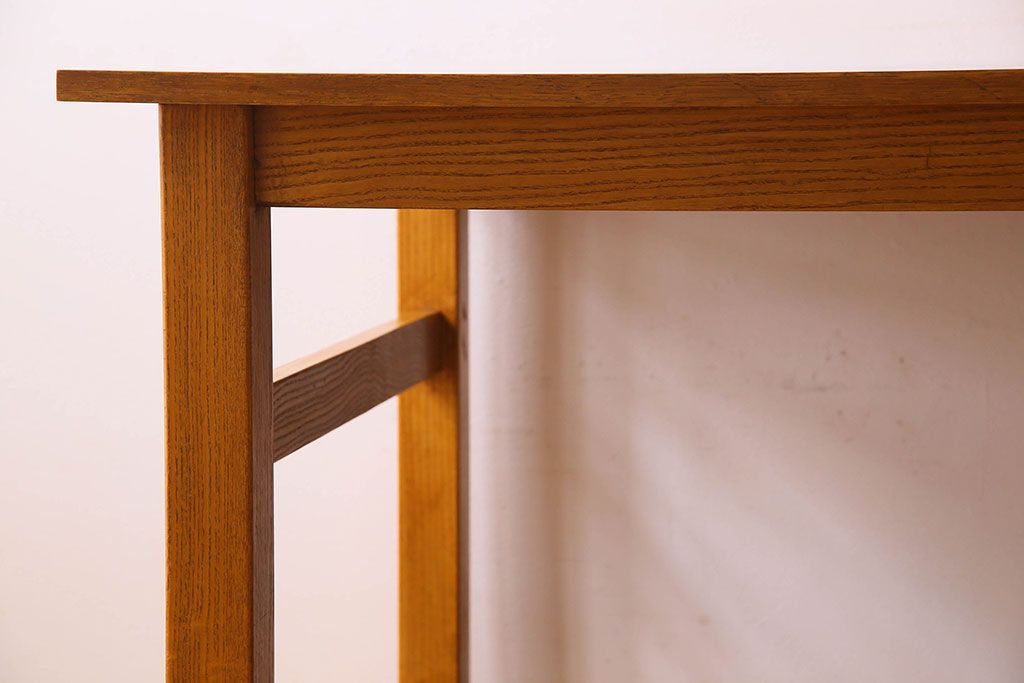 当店リメイク品　オーク材製天板のダイニングテーブル(作業台)