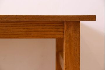 当店リメイク品　オーク材製天板のダイニングテーブル(作業台)