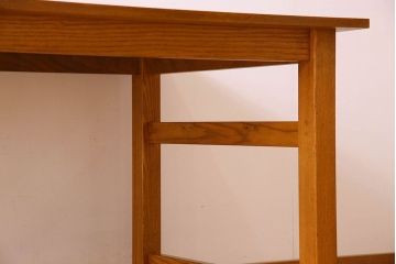 当店リメイク品　オーク材製天板のダイニングテーブル(作業台)