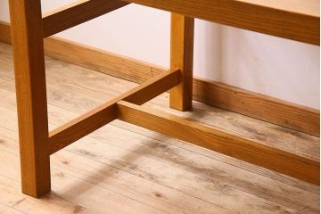 当店リメイク品　オーク材製天板のダイニングテーブル(作業台)