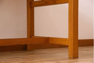 当店リメイク品　オーク材製天板のダイニングテーブル(作業台)