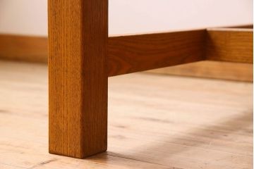 当店リメイク品　オーク材製天板のダイニングテーブル(作業台)