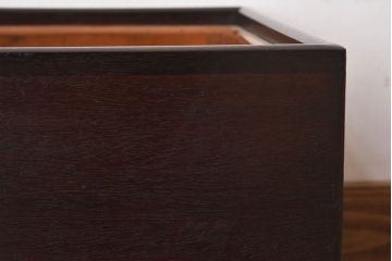 アンティーク雑貨　和製アンティーク　上質な唐木材製の角火鉢