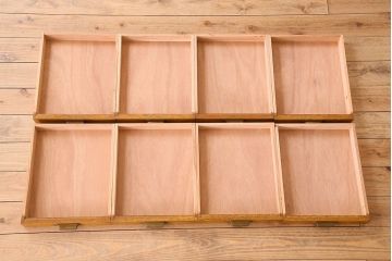 アンティーク家具　オーク材製天板　両面引き出し付きダイニングテーブル(作業台)