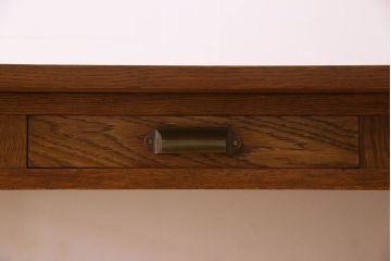 アンティーク家具　オーク材製天板　両面引き出し付きダイニングテーブル(作業台)