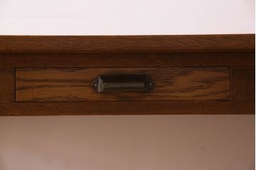 アンティーク家具　オーク材製天板　両面引き出し付きダイニングテーブル(作業台)