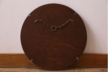 アンティーク雑貨　1950年頃　イギリスビンテージ　壁掛けカットミラー(鏡)