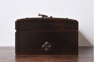 アンティーク雑貨　イギリスアンティーク　高級品!鍵付き宝石箱(ジュエリーケース)