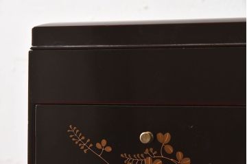 中古　漆塗り　蒔絵小引き出し(小物入れ)