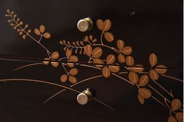 中古　漆塗り　蒔絵小引き出し(小物入れ)