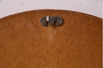 アンティーク雑貨　北欧家具　チーク材製　おしゃれなフレームの壁掛けミラー(鏡)(3)