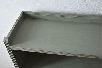 ペイント家具　オリーブグリーンカラーのおしゃれな本箱(ブックケース、収納棚)