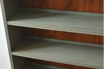 ペイント家具　オリーブグリーンカラーのおしゃれな本箱(ブックケース、収納棚)