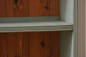 ペイント家具　オリーブグリーンカラーのおしゃれな本箱(ブックケース、収納棚)