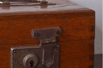 アンティーク家具　和製アンティーク　ナラ材製　印箱(小物収納箱)