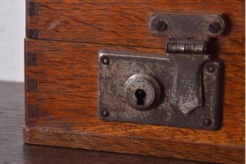 アンティーク家具　和製アンティーク　ナラ材製　印箱(小物収納箱)