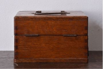 アンティーク家具　和製アンティーク　ナラ材製　印箱(小物収納箱)