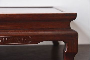 アンティーク雑貨　和製アンティーク　象嵌入り!唐木材製の花台