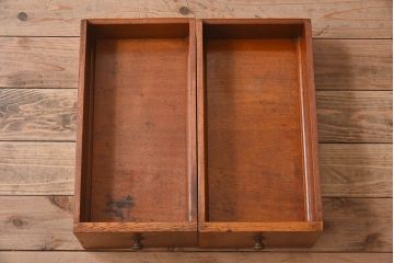 ヴィンテージ家具　イギリスビンテージ　オーク材製!格納式ドレッサー