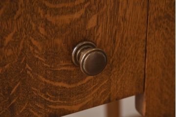 ヴィンテージ家具　イギリスビンテージ　オーク材製!格納式ドレッサー