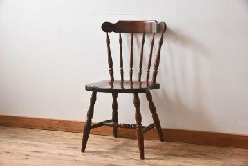 ヴィンテージ家具　飛騨産業　キツツキマーク　上質なデザインのビンテージチェア(椅子)(2)