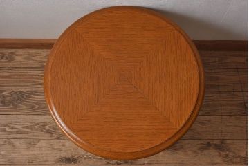 天童木工　中古　上品なデザインのラウンドテーブル(1)