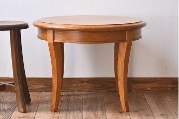 天童木工　中古　上品なデザインのラウンドテーブル(2)