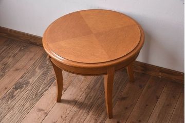天童木工　中古　上品なデザインのラウンドテーブル(2)